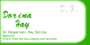 dorina hay business card